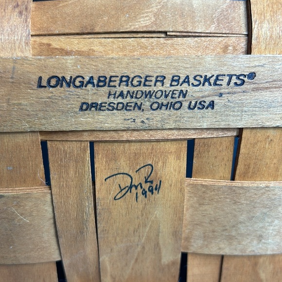 Longaberger Laundry Hand Woven Basket 1994 Vintage - Picture 5 of 13